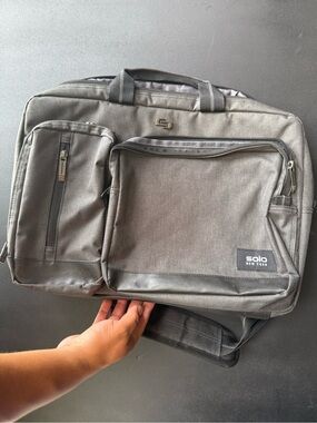 Grey Men's Laptop Briefcase